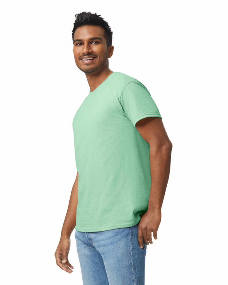 Mint Green Men's Gildan 5000 T-Shirts | FIWD08427