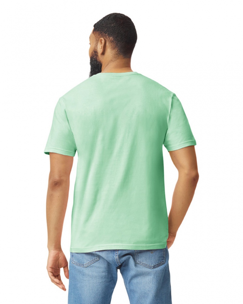 Mint Green Men's Gildan 64000 T-Shirts | JGLI35091