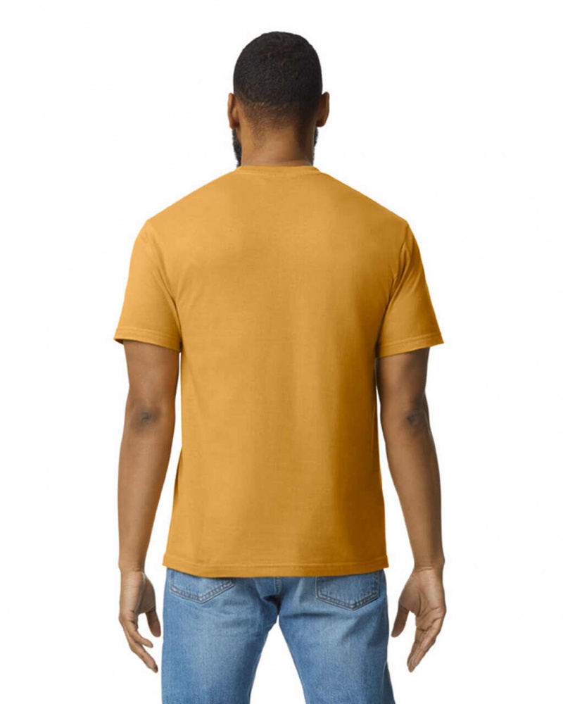 Mustard Men's Gildan 65000 Midweight T-Shirts | FLDO38076