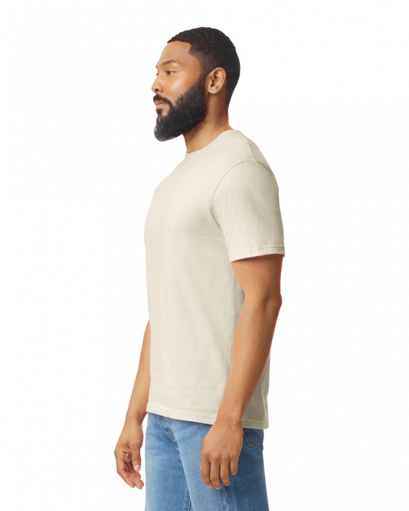 Natural Men's Gildan 64000 T-Shirts | IRAY30529