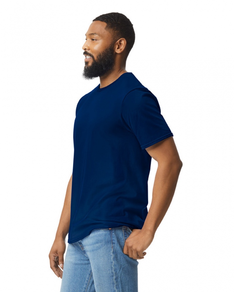 Navy Men's Gildan 64000 T-Shirts | IZFE47650