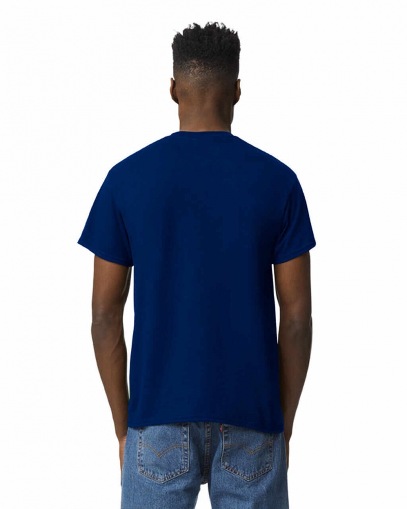 Navy Men's Gildan 8000 T-Shirts | QYBT65310