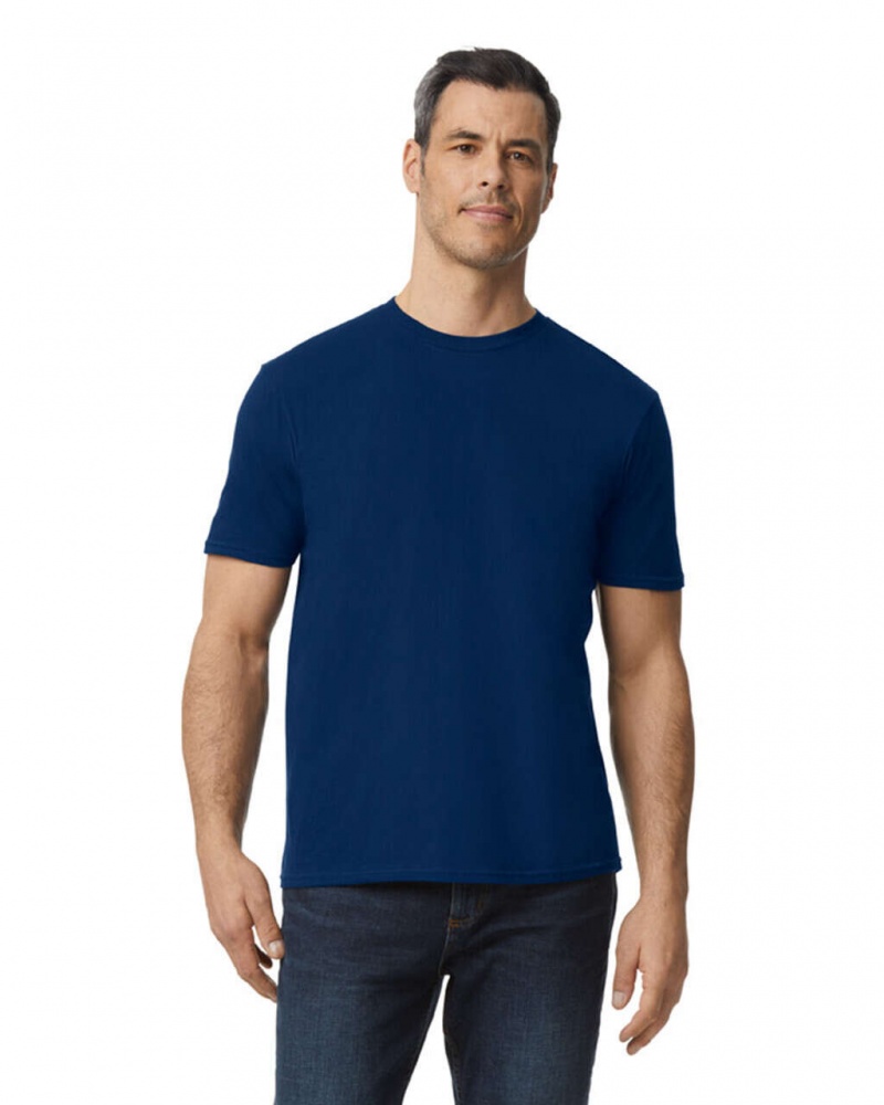 Navy Men's Gildan 980 T-Shirts | CSGF31645