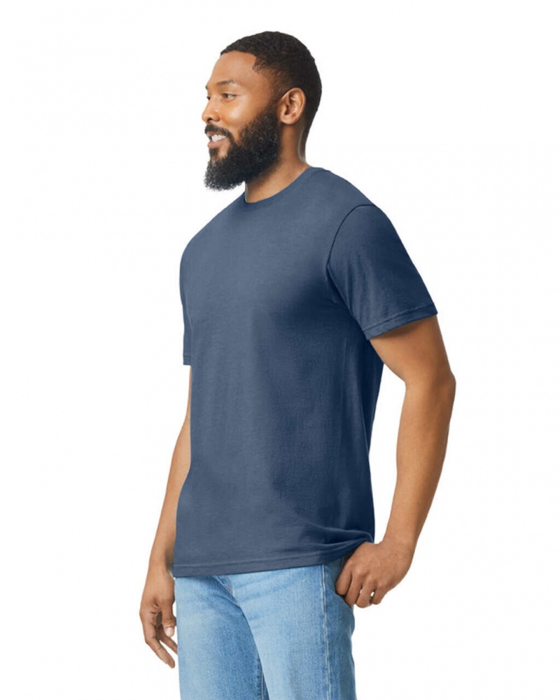 Navy Mist Men's Gildan 67000 CVC T-Shirts | RGMF20814