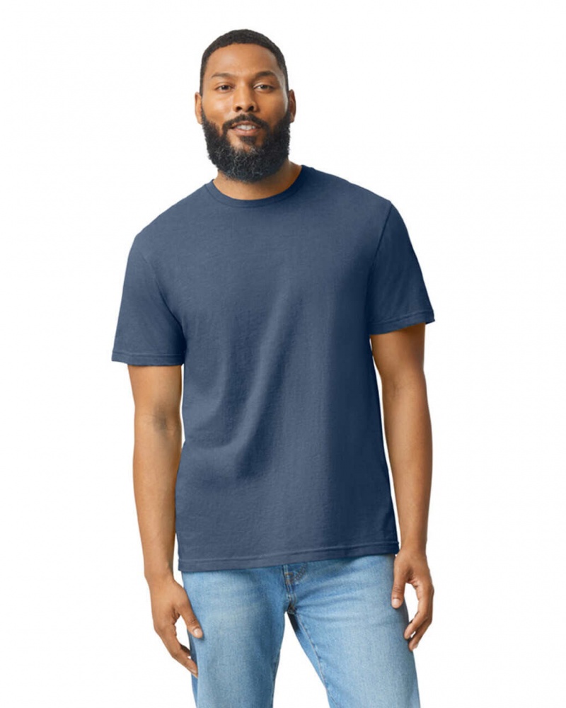 Navy Mist Men\'s Gildan 67000 CVC T-Shirts | RGMF20814