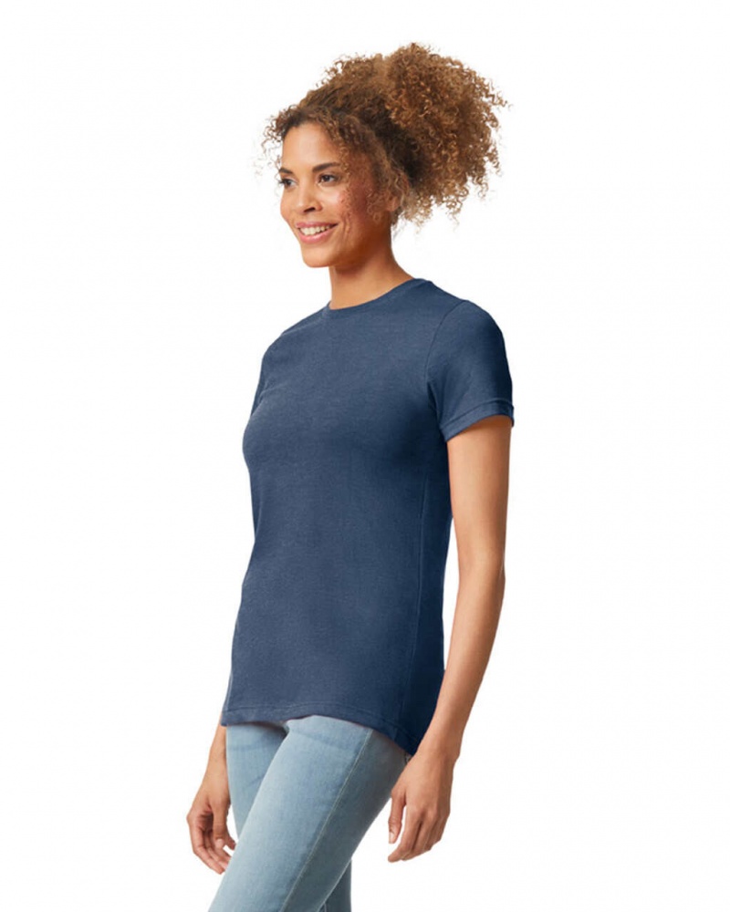 Navy Mist Women's Gildan 67000L CVC T-Shirts | NWCJ81476