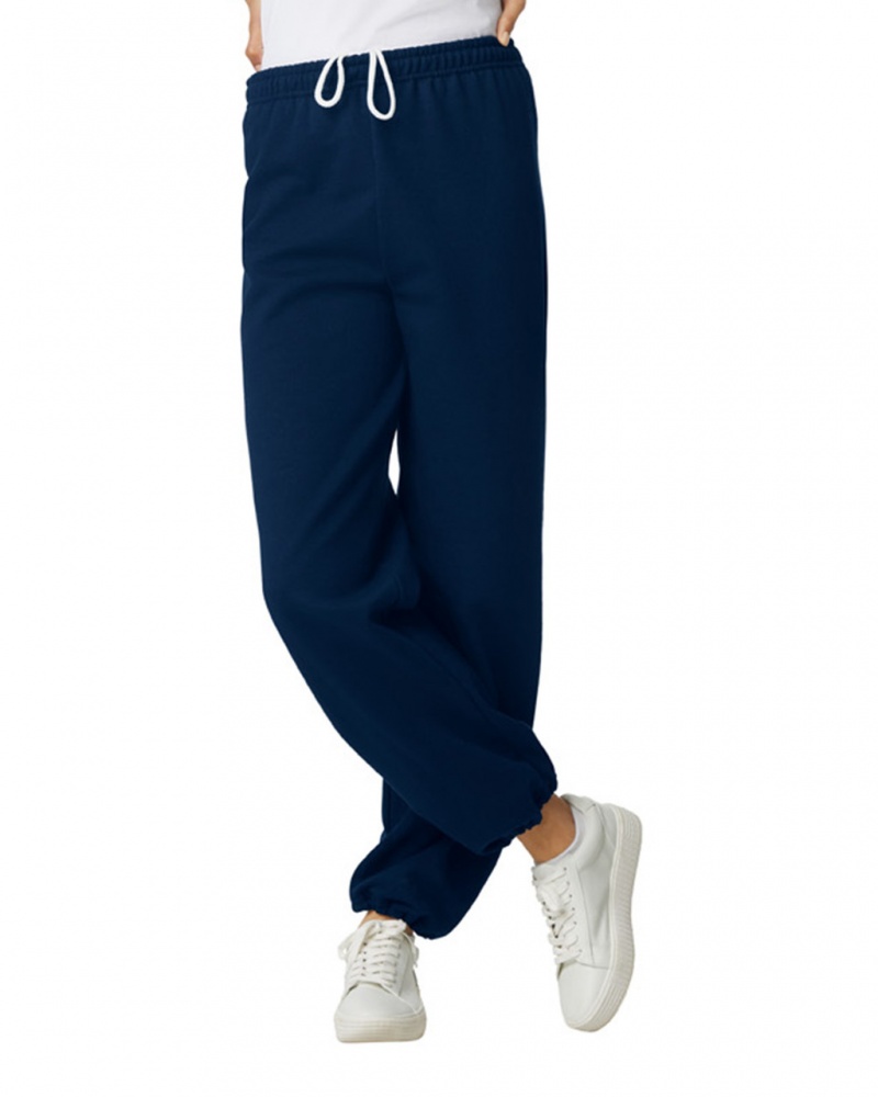 Navy Women\'s Gildan 18200 Sweatpants | NZJO74120