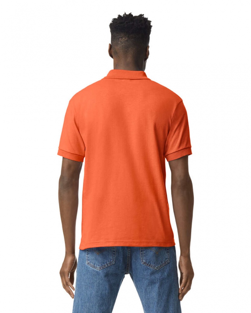 Orange Men's Gildan 8800 Polo | FYJP19568