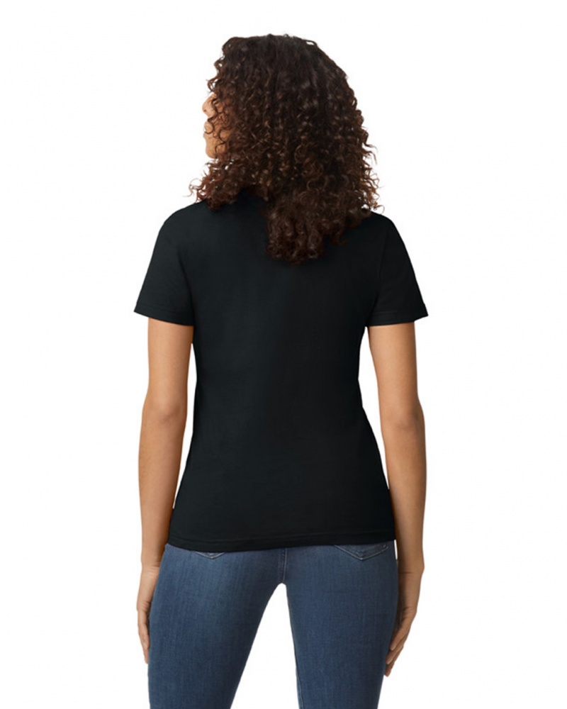 Pitch Black Women's Gildan 65000L Midweight T-Shirts | USTF29753