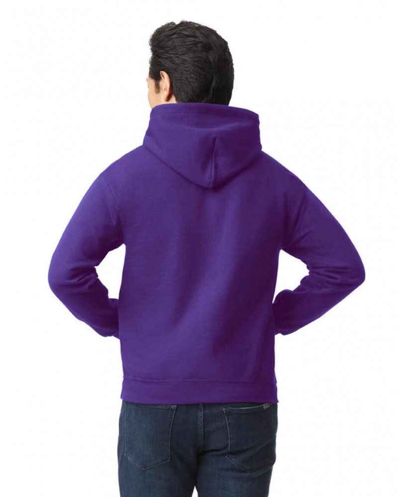 Purple Men's Gildan 18500 Hoodie Sweatshirt | LXUJ67298