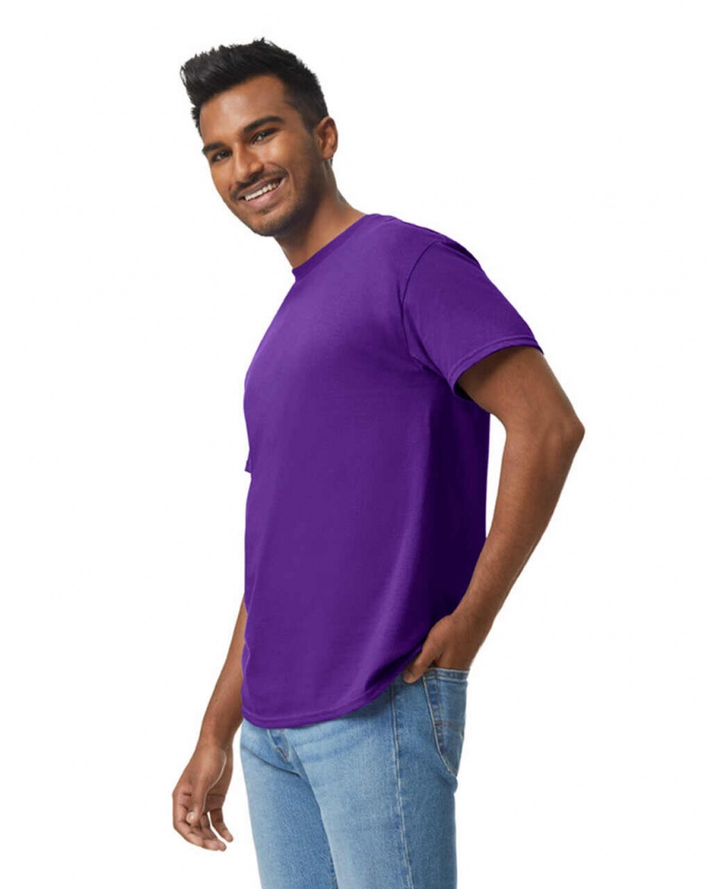 Purple Men's Gildan 5000 T-Shirts | LHWY71589