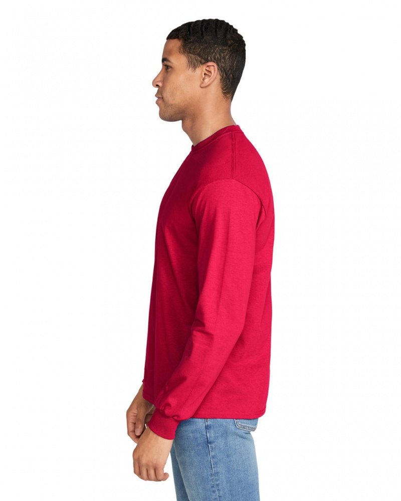 Red Men's Gildan 2400 Long Sleeve T-Shirts | SFRK25613