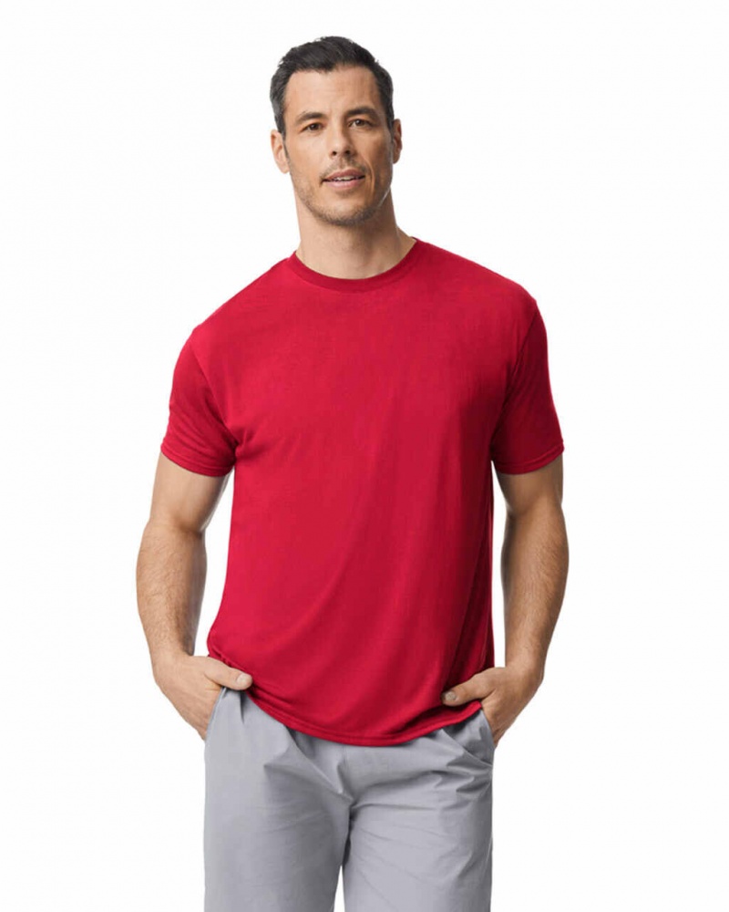 Red Men\'s Gildan 42000 T-Shirts | ODXQ92470