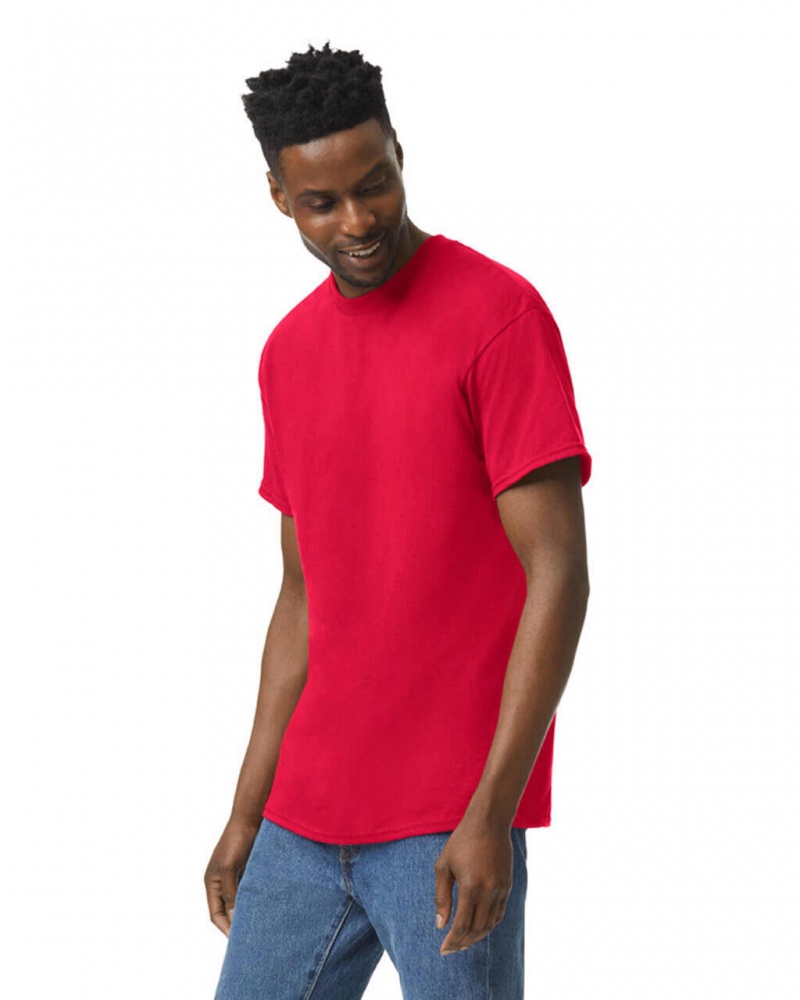 Red Men's Gildan 5000 T-Shirts | HVZQ01953