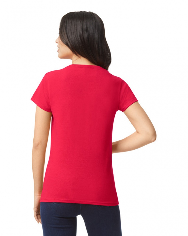 Red Women's Gildan 5000L T-Shirts | CMWI31859