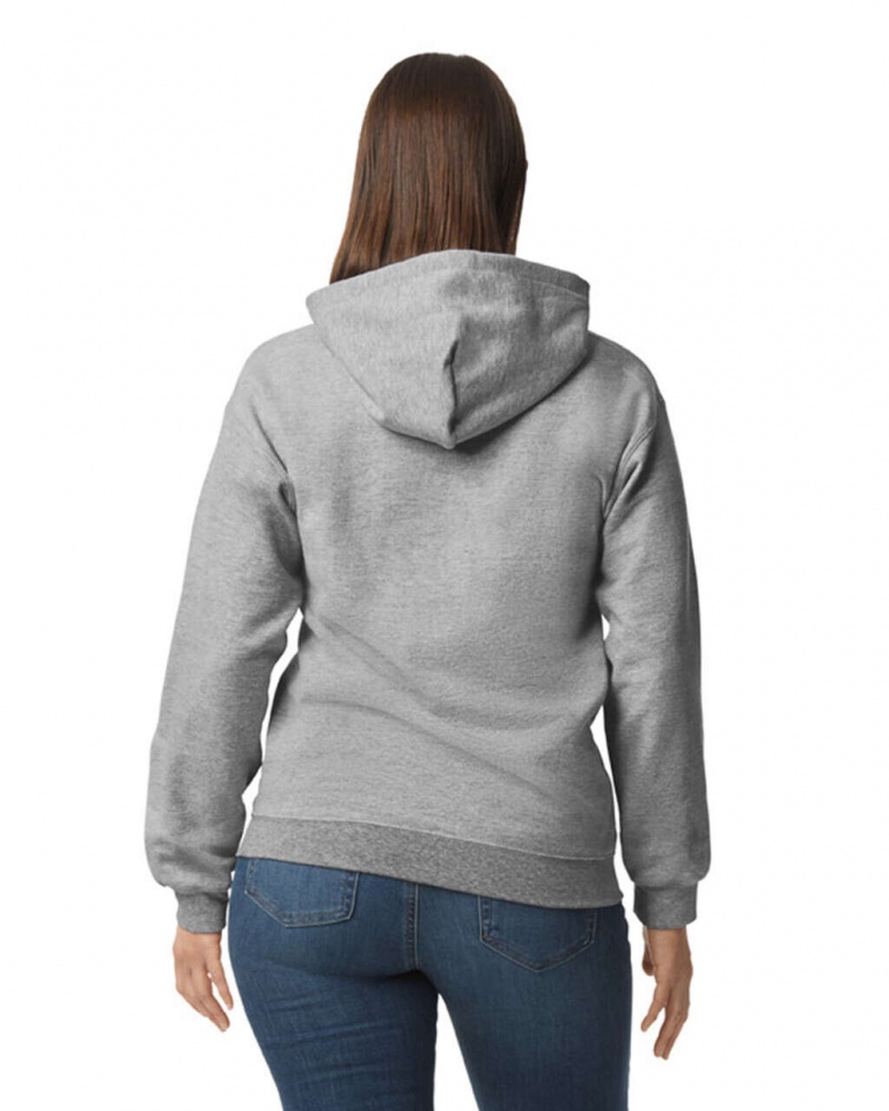 Ring Spun Sport Grey Women's Gildan SF500 Midweight Fleece Hoodie | ELWI40573