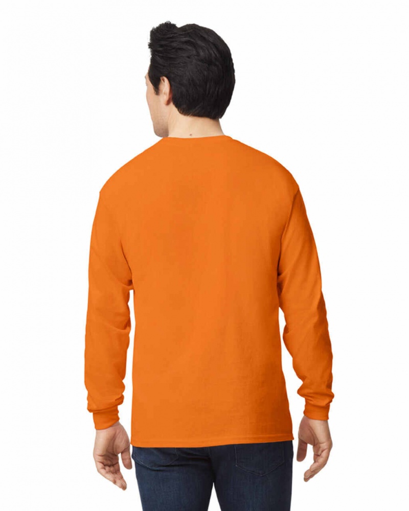 S Orange Men's Gildan 2400 Long Sleeve T-Shirts | TREZ20639