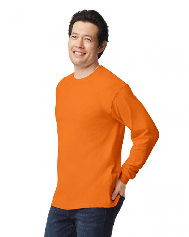 S Orange Men's Gildan 2400 Long Sleeve T-Shirts | TREZ20639