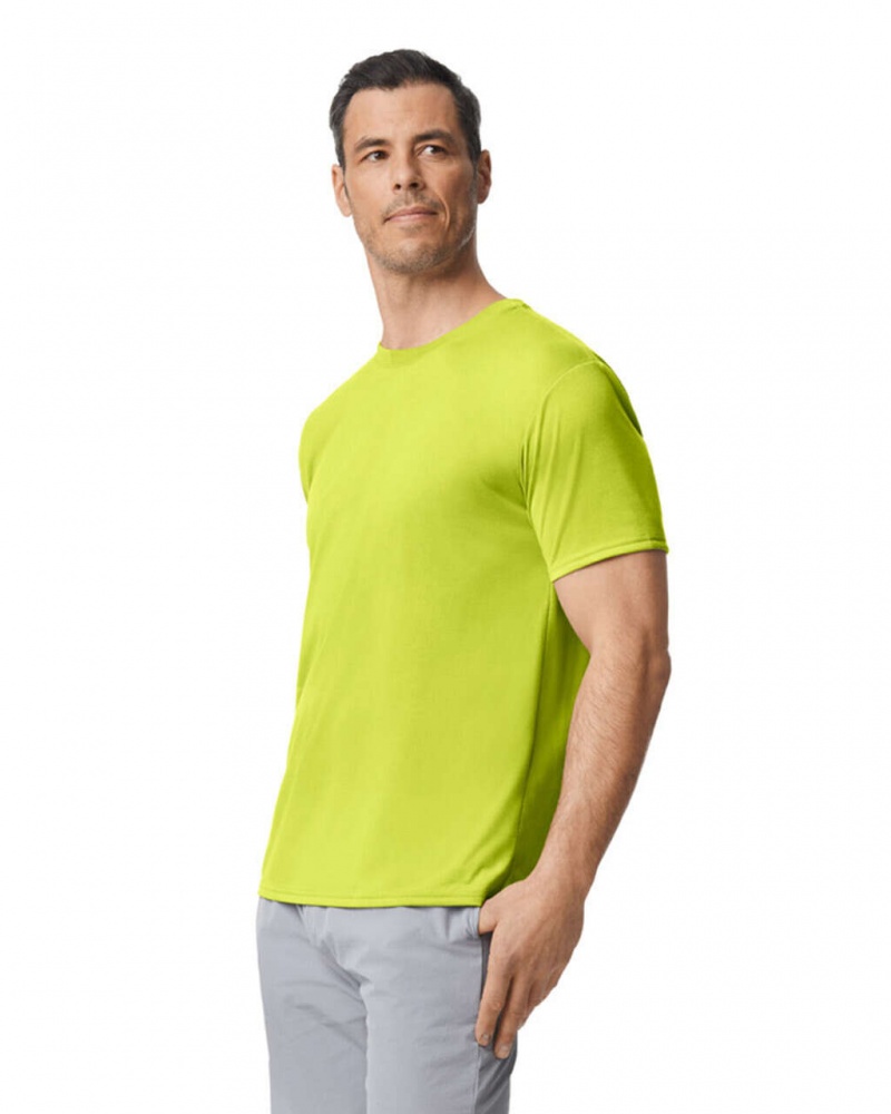 Safety Green Men's Gildan 42000 T-Shirts | WMHA36804