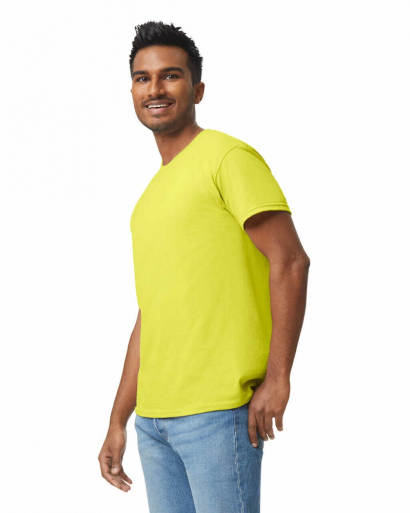 Safety Green Men's Gildan 5000 T-Shirts | ZMCL73510