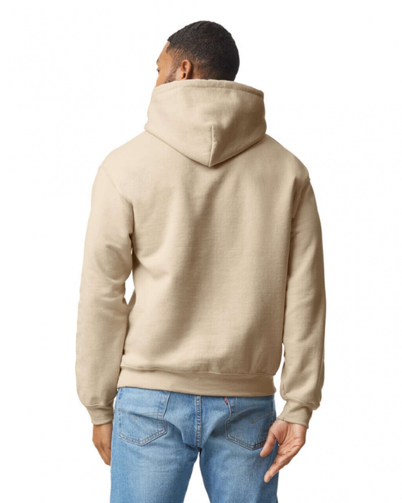 Sand Men's Gildan 18500 Hoodie Sweatshirt | TMIJ30172