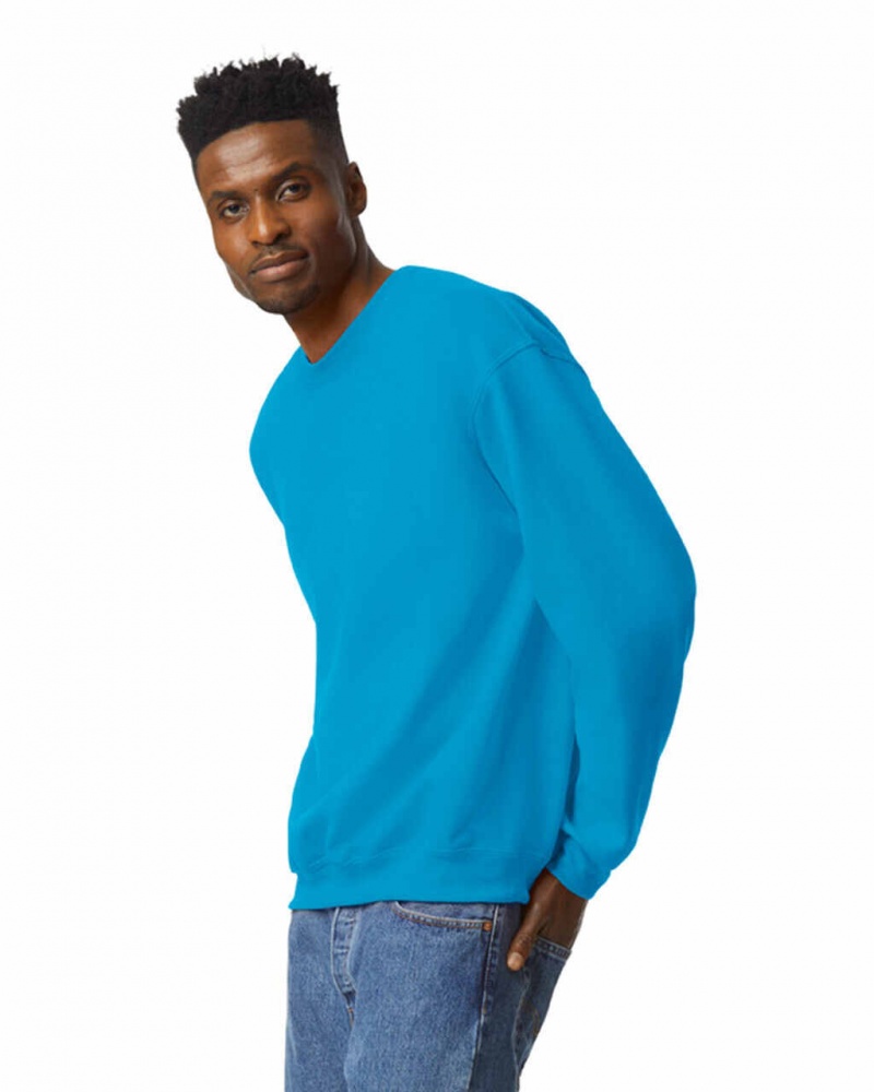 Sapphire Men's Gildan 18000 Crewneck Sweatshirt | ICEB39021