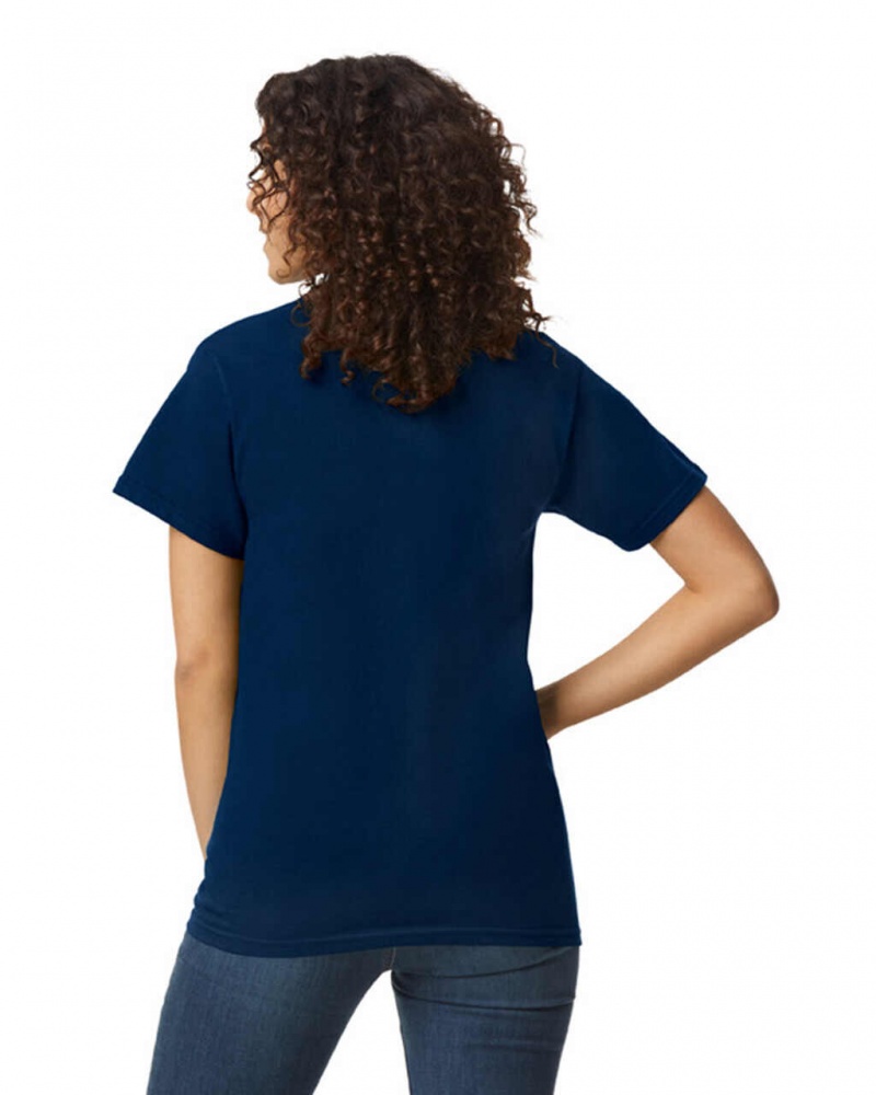 Sport Dark Navy Women's Gildan H000 T-Shirts | GWBR03514