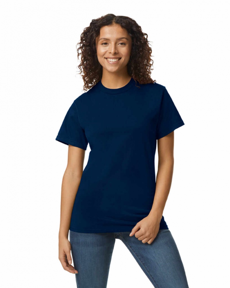 Sport Dark Navy Women\'s Gildan H000 T-Shirts | GWBR03514