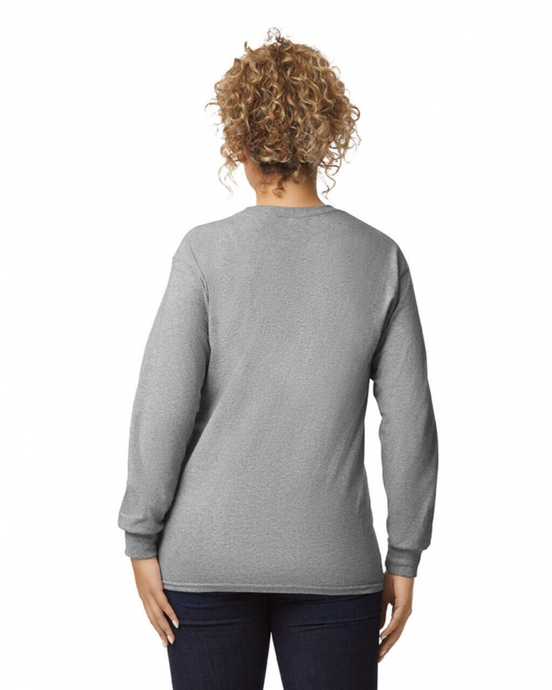 Sport Grey Women's Gildan 2400 Long Sleeve T-Shirts | TUXM90265