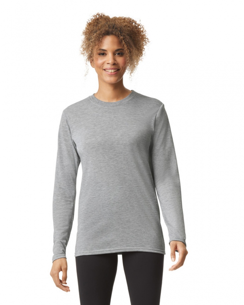 Sport Grey Women\'s Gildan 42400 Long Sleeve T-Shirts | MPHY53821