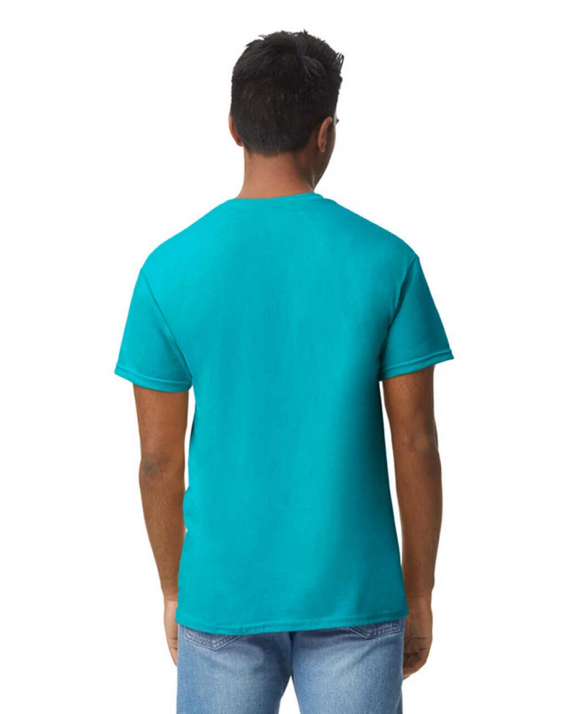 Tropical Blue Men's Gildan 5000 T-Shirts | DYBP12046