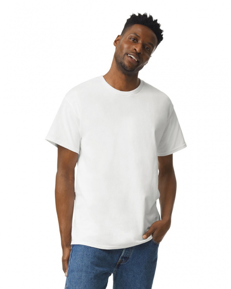 White Men's Gildan 2000PFD Prepared for Dye T-Shirts | NLQP89632