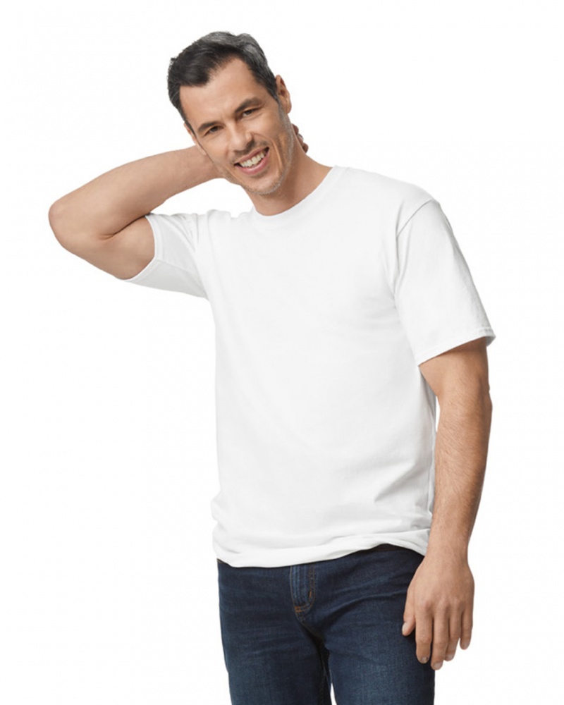 White Men's Gildan 2000T Tall T-Shirts | SLUP75841