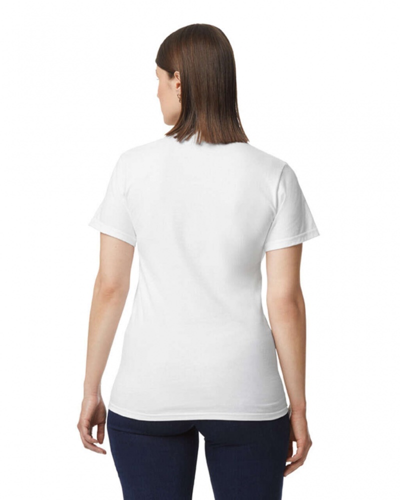 White Women's Gildan H000 T-Shirts | TSQY42736