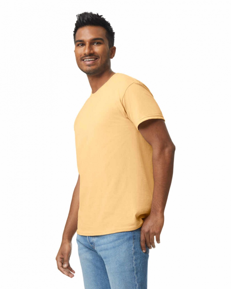 Yellow Haze Men's Gildan 5000 T-Shirts | CKRP25340